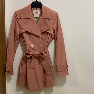 Salmon Calvin Klein Trench Coat Size S